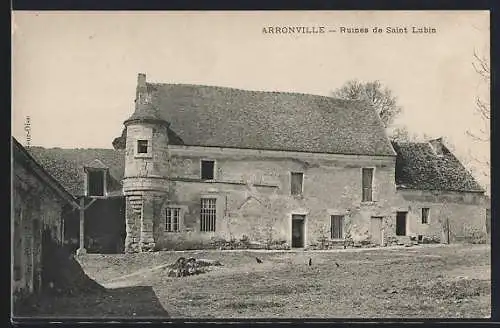 AK Arronville, Ruines de Saint Lubin