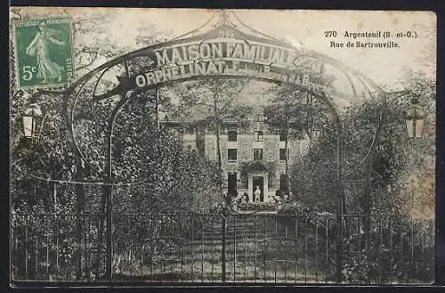 AK Argenteuil, Maison Familiale Orphelinat, Rue de Sartrouville
