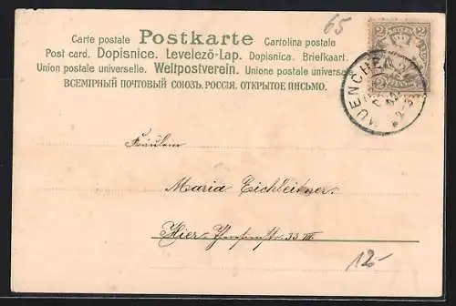 Künstler-AK Alfred Mailick: Neujahr! Frau füttert Rehe