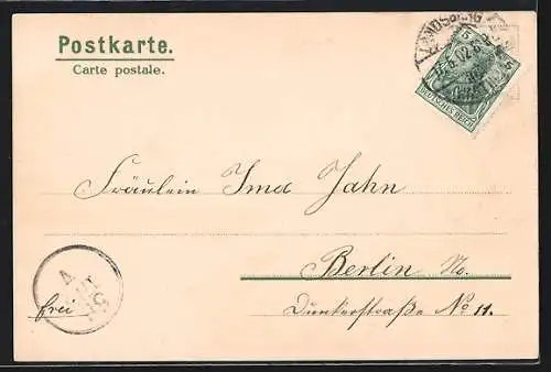 Künstler-Lithographie Alfred Mailick: Fröhliche Pfingsten, Dame sitzt auf der Wiese