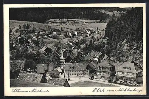 AK Altenau /Oberharz, Ortsansicht vom Mühlenberg