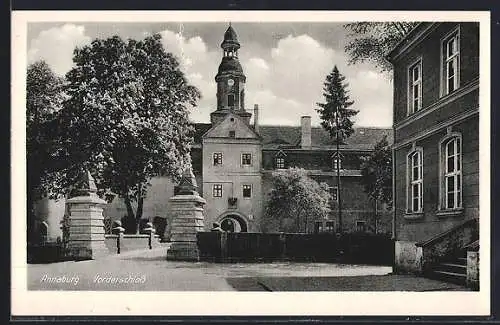 AK Annaburg, Blick auf Vorderschloss