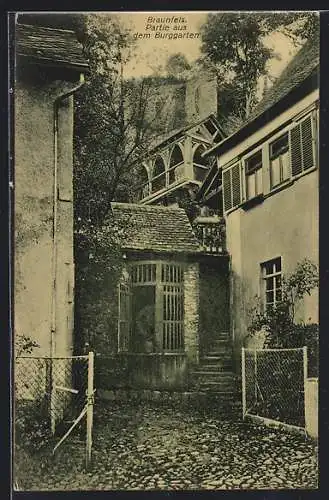 AK Braunfels, Partie aus dem Burggarten