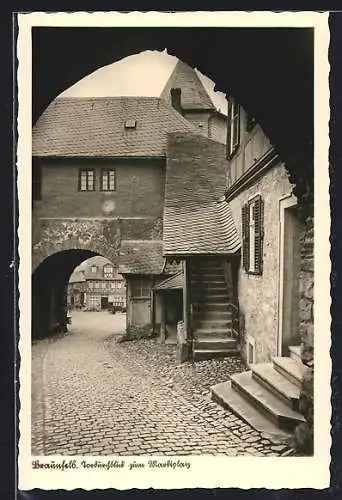 AK Braunfels, Tordurchblick zum Marktplatz
