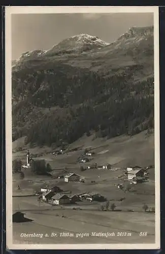 AK Obernberg a. Br., Ortspartie gegen Muttenjoch