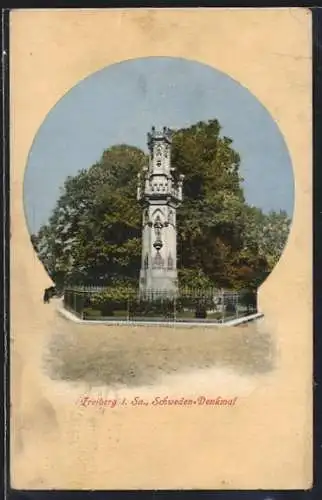 AK Freiberg i. Sa., Schweden-Denkmal