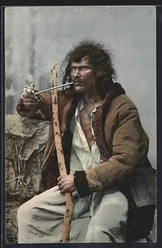AK Zigeuner mit Pfeife