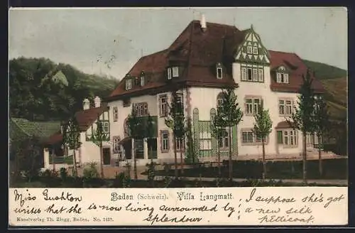 AK Baden, Hotel Villa Langmatt