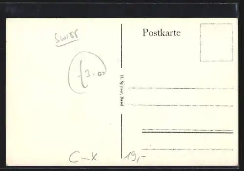 AK Basel, Hotel Bahnhof v. E. Kohler-Schär, De la Gare