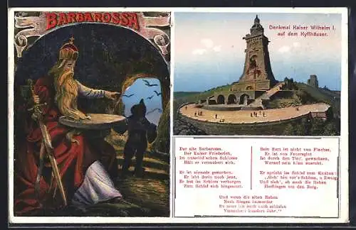 AK Kyffhäuser, Denkmal Kaiser Wilhelm I., Spruch