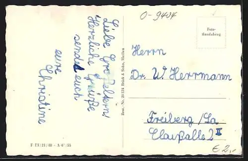 AK Carlsfeld / Erzgeb., Ortsansicht mit dem Auersberg