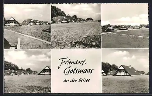 AK Golsmaas an der Ostsee, Blick auf Ferienhäuser
