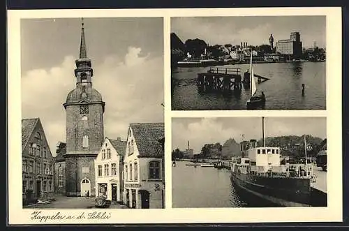 AK Kappeln a. d. Schlei, Kirche und Hafenansicht