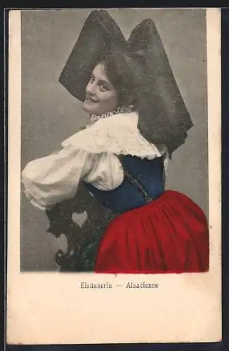 AK Elsässerin in Tracht