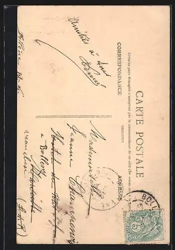 AK Junge Elsässerin in Trachten mit Frankreichflagge