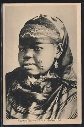 AK Nubisches Mädchen mit Skarifizierung