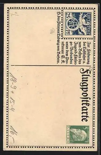 Künstler-AK Geflügelte Postkutsche mit Brautpaar