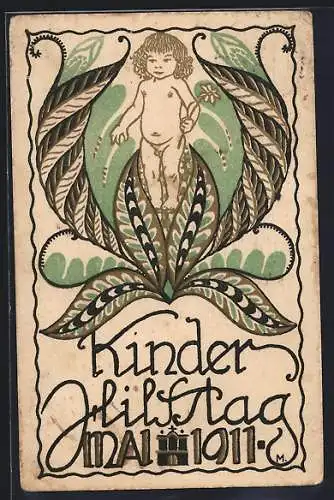 Künstler-AK Kinderhilfstag Mai 1911, Jugendstil