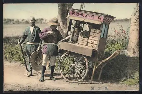 AK Japanischer Rohrflicker mit seinem Wagen