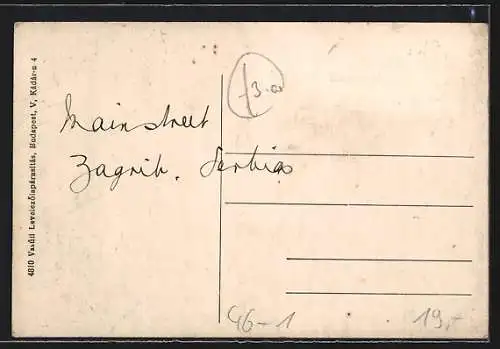 AK Zagreb, Strassenbahn in der Ilca mit Geschäften