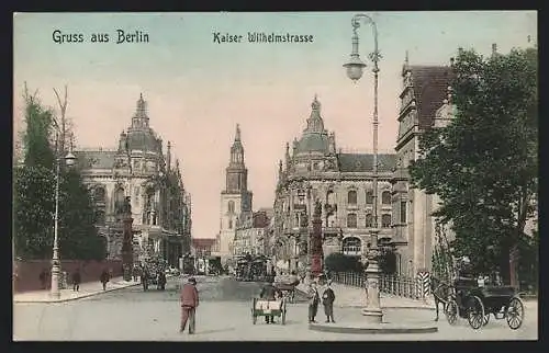 AK Berlin, Blick in die Kaiser Wilhelmstrasse