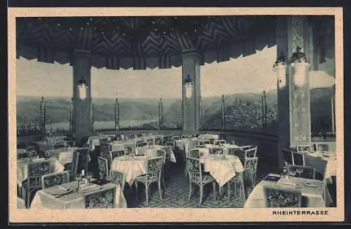 AK Berlin-Tiergarten, Rheinterrasse vom Haus Vaterland, Restaurant am Potsdamer Platz