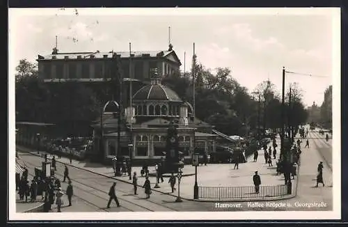 AK Hannover, Café Kröpcke und Georgstrasse
