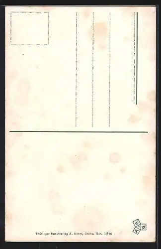 AK Gruss aus Thüringen, Frau in thüringischer Tracht