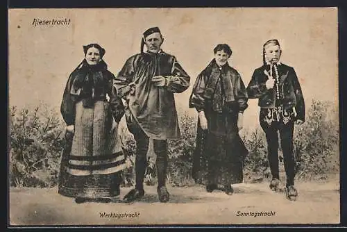 AK Riesertracht, Werktagstracht u. Sonntagstracht