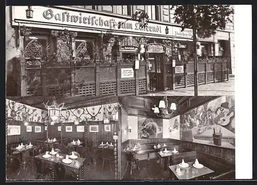 AK Wien, Gasthof zum Laterndl, Landesgerichtsstrasse 12