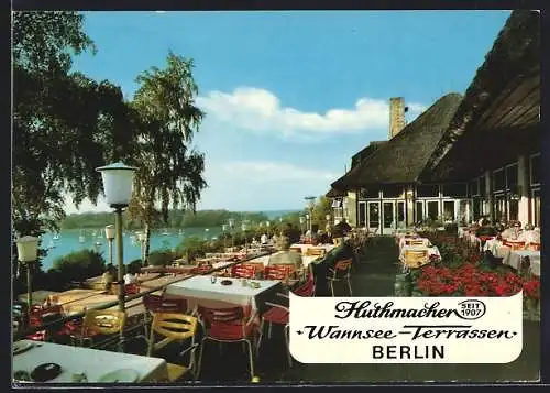 AK Berlin, Restaurant Huthmacher, Wannsee-Terrassen, Wannseebadweg