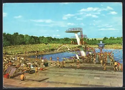 AK Berlin-Pankow, Freibad mit Sprungturm