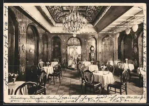 AK Berlin, Konditorei - Cafe Kranzler, Unter den Linden, Innenansicht