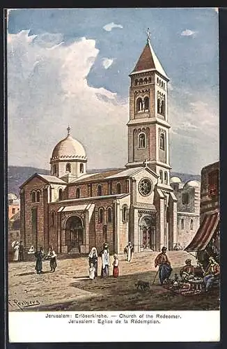 Künstler-AK Jerusalem, Erlöserkirche
