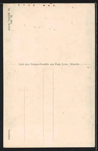 AK Richard Wagner, Parsival reitet über die Wiese