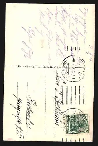 AK Ferdinand von Zeppelin, Portrait im Rahmen