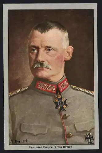 Künstler-AK Kronprinz Rupprecht von Bayern mir Orden