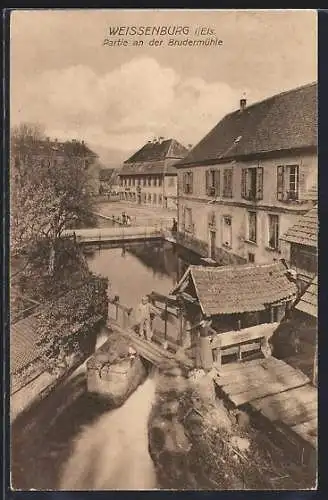AK Weissenburg, Teilansicht mit Brudermühle