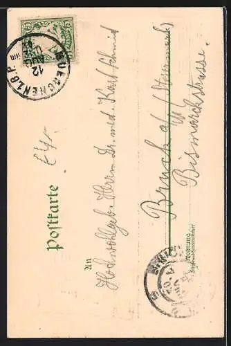 AK Münchner Hofbräuhaus, Urkunde