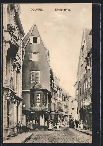AK Colmar, Blick in die Bäckergasse