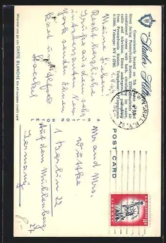 AK New York, NY, The Statler Hilton