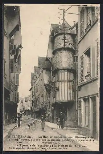 AK Troyes, La Rue Champeaux
