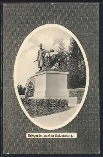 AK Haldenwang / Allgäu, Das Kriegerdenkmal mit Anlage