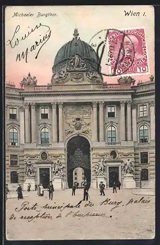 AK Wien, Michaeler Burgtor, Frontansicht