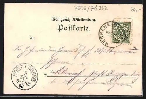 Künstler-AK K. Mutter: Herrenalb, Ortsansicht mit Kirche