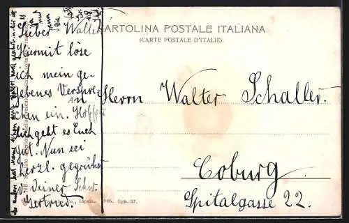 AK Gardone, Blick auf das Grand Hotel