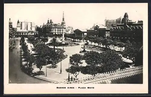 AK Buenos Aires, Plaza Mayo, vista de un balcón