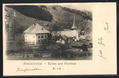 AK Zweisimmen, Kirche und Pfarrhaus