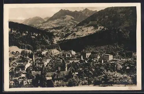 AK Feldkirch, Teilansicht mit Bergblick