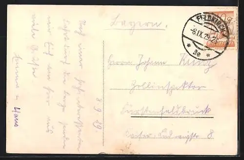 AK Feldkirch, Teilansicht mit Bergblick